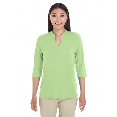 DP188W Devon & Jones DP188W Ladies' Perfect Fit Tailored Open Neckline Top LIME