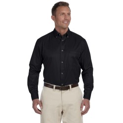 Harriton M500 Men's Easy Blend Long-Sleeve Twill Shirt With Stain-Release