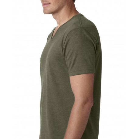 6240 Next Level 6240 Men's Cvc V-Neck T-Shirt MILITARY GREEN
