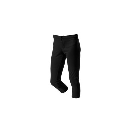 NW6166 A4 NW6166 Ladies' Softball Pants BLACK