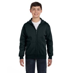 Hanes P480 Youth Ecosmart 50/50 Full-Zip Hooded Sweatshirt
