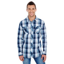 Burnside B8202 Men's Long-Sleeve Plaid Pattern Woven Shirt