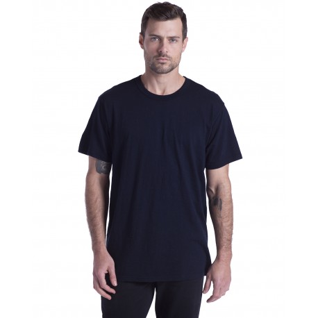 US3200 US Blanks US3200 Men's Short-Sleeve Slub Crewneck T-Shirt Garment-Dyed NAVY BLUE