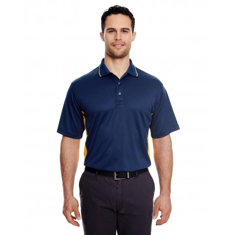 8406 UltraClub 8406 Men's Cool & Dry Sport Two-Tone Polo NAVY/GOLD