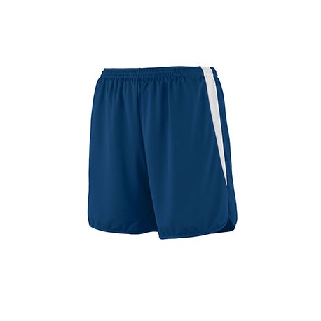 345 Augusta Drop Ship 345 Adult Wicking Polyester Short NAVY/WHITE
