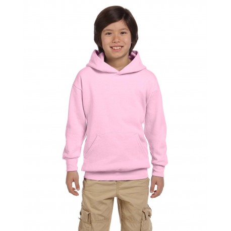 P473 Hanes P473 Youth Ecosmart 50/50 Pullover Hooded Sweatshirt PALE PINK