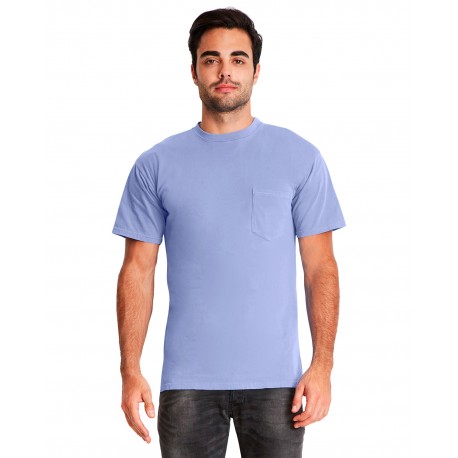 7415 Next Level 7415 Adult Inspired Dye Crew With Pocket PERI BLUE