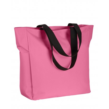 BE080 BAGedge BE080 Polyester Zip Tote PINK
