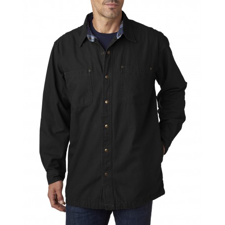 BP7006 Backpacker BP7006 Men's Canvas Shirt Jacket With Flannel Lining BLACK