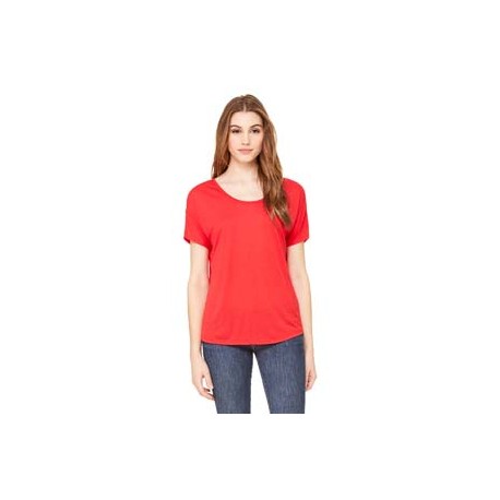 8816 Bella + Canvas 8816 Ladies' Slouchy Scoop-Neck T-Shirt RED