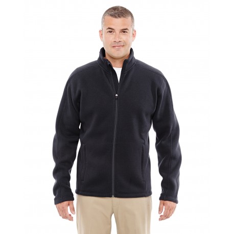 DG793 Devon & Jones DG793 Men's Bristol Full-Zip Sweater Fleece Jacket BLACK