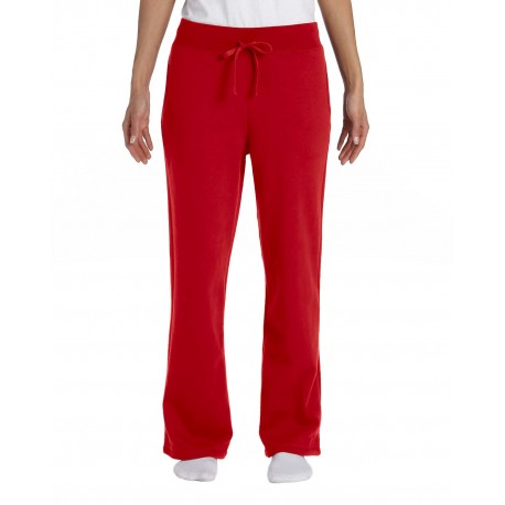 G184FL Gildan G184FL Ladies' Heavy Blend 50/50 Open-Bottom Sweatpants RED