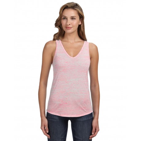 B8805 Bella + Canvas B8805 Ladies' Flowy V-Neck Tank RED MARBLE