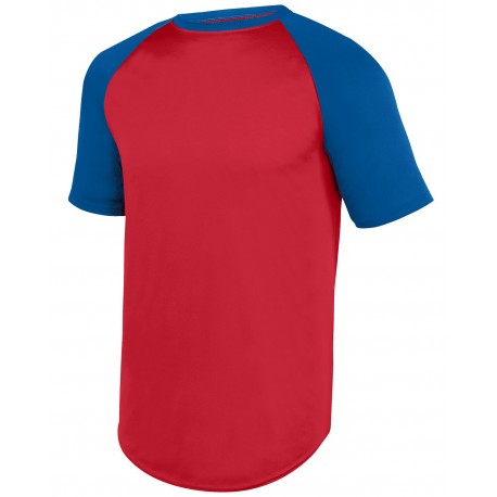 1509 Augusta Drop Ship 1509 Youth Wicking Ss Baseball Jersey RED/ROYAL