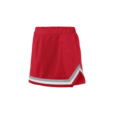 AG9145 Augusta Drop Ship AG9145 Ladies' Pike Skirt RED/WH/MTL SLV