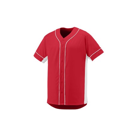 1660 Augusta Drop Ship 1660 Adult Slugger Jersey RED/WHITE