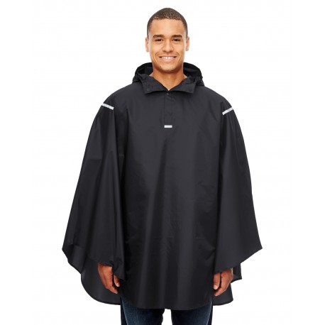 TT71 Team 365 TT71 Adult Zone Protect Packable Poncho BLACK