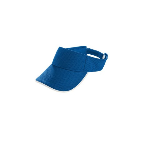 6224 Augusta Drop Ship 6224 Youth Athletic Mesh Two-Color Visor ROYAL/WHITE