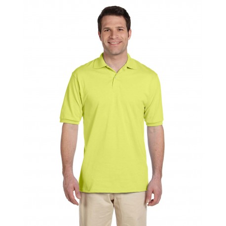 437 Jerzees 437 Adult Spotshield Jersey Polo SAFETY GREEN
