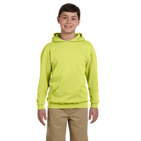 996Y Jerzees 996Y Youth Nublend Fleece Pullover Hooded Sweatshirt SAFETY GREEN