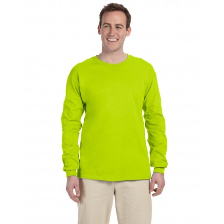 G240 Gildan G240 Adult Ultra Cotton Long-Sleeve T-Shirt SAFETY GREEN