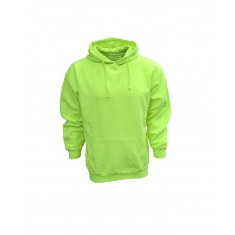 BS301 Bright Shield BS301 Adult Pullover Fleece Hood SAFETY GREEN