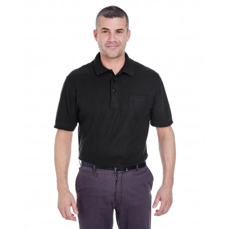8544 UltraClub 8544 Adult Whisper Pique Polo With Pocket 