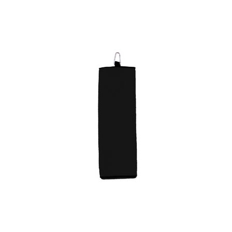 C1717MC Carmel Towel Company C1717MC Fairway Trifold Golf Towel BLACK