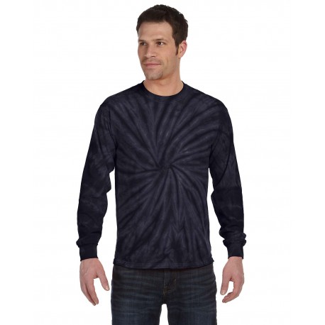 CD2000 Tie-Dye CD2000 Adult 5.4 Oz. 100% Cotton Long-Sleeve T-Shirt SPIDER NAVY