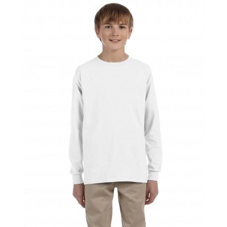 29BL Jerzees 29BL Youth Dri-Power Active Long-Sleeve T-Shirt WHITE