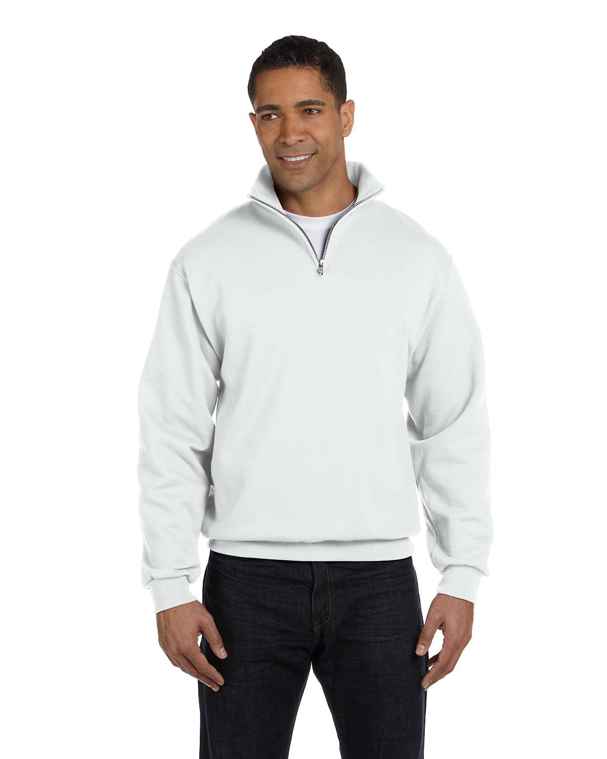 Jerzees 995M Adult Nublend Quarter-Zip Cadet Collar Sweatshirt