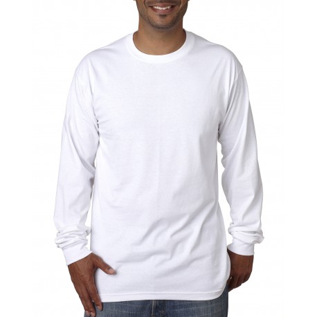 BA5060 Bayside BA5060 Adult Long-Sleeve T-Shirt WHITE