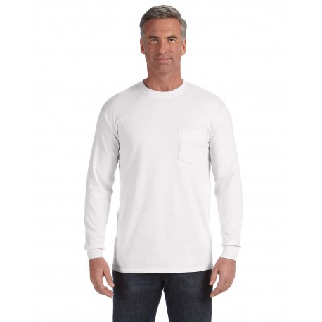 C4410 Comfort Colors C4410 Adult Heavyweight Rs Long-Sleeve Pocket T-Shirt WHITE