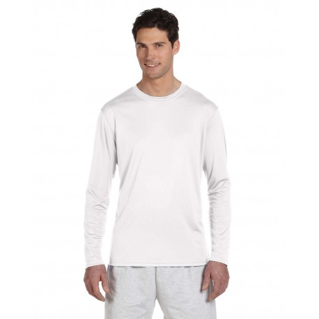 CW26 Champion CW26 Adult 4.1 Oz. Double Dry Long-Sleeve Interlock T-Shirt WHITE