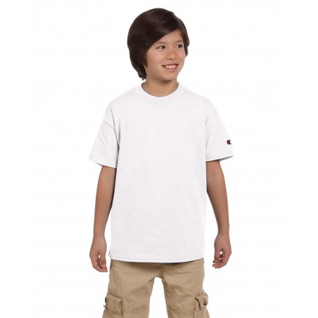 T435 Champion T435 Youth 6.1 Oz. Short-Sleeve T-Shirt WHITE