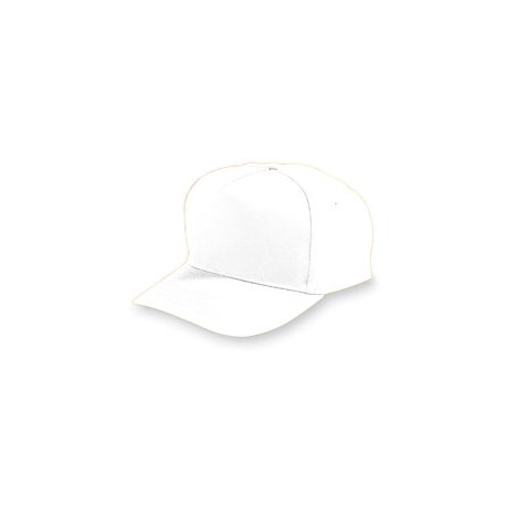 6207 Augusta Drop Ship 6207 Youth 5-Panel Cotton/Twill Cap WHITE