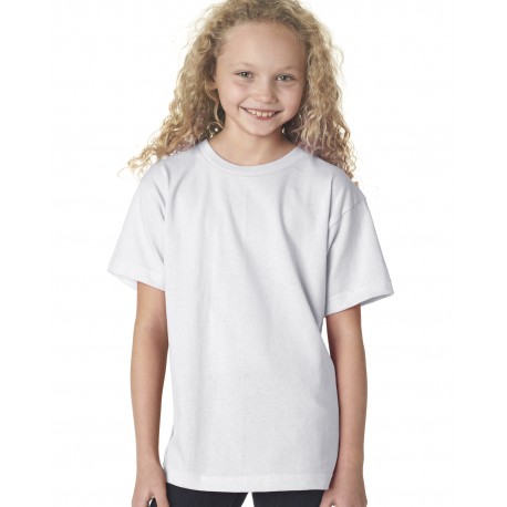 BA4100 Bayside BA4100 Youth 6.1 Oz., 100 % Cotton T-Shirt WHITE