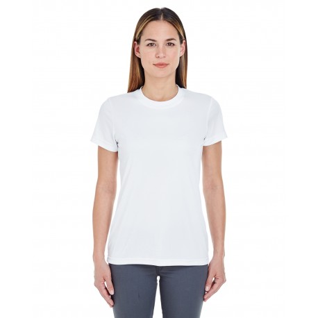 8620L UltraClub 8620L Ladies' Cool & Dry Basic Performance T-Shirt WHITE