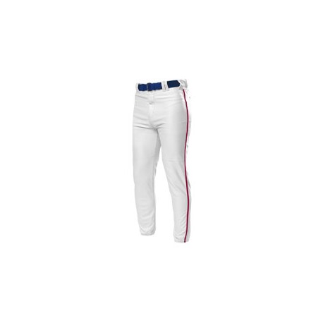 N6178 A4 N6178 Pro Style Elastic Bottom Baseball Pants WHITE/CARDINAL