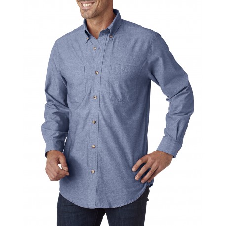 BP7004T Backpacker BP7004T Men's Tall Yarn-Dyed Chambray Woven NAVY