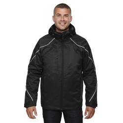 North End 88196 Men's Angle 3-In-1 Jacket With Bonded Fleece Liner