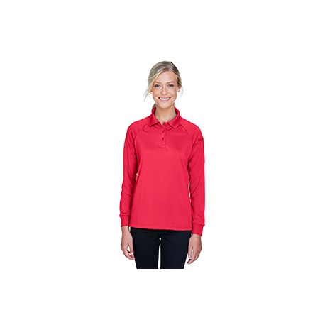 M211LW Harriton M211LW Ladies' Advantage Snag Protection Plus Long-Sleeve Tactical Polo RED