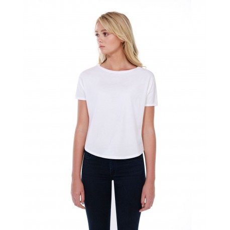 ST1063 StarTee ST1063 Ladies' 3.5 Oz., 100% Cotton New Dolman T-Shirt WHITE