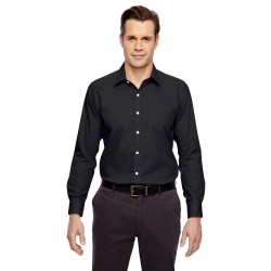 North End 88690 Men's Precise Wrinkle-Free Two-Ply 80S Cotton Dobby Taped Shirt