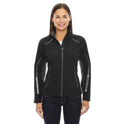 North End 78678 Ladies' Pursuit Three-Layer Light Bonded Hybrid Soft Shell Jacket With Laser Perforation