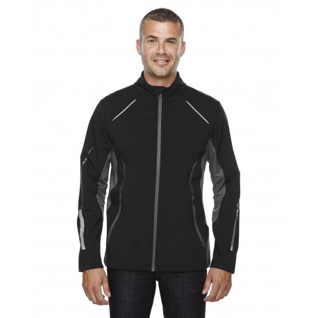 88678 North End 88678 Men's Pursuit Three-Layer Light Bonded Hybrid Soft Shell Jacket With Laser Perforation BLACK 703