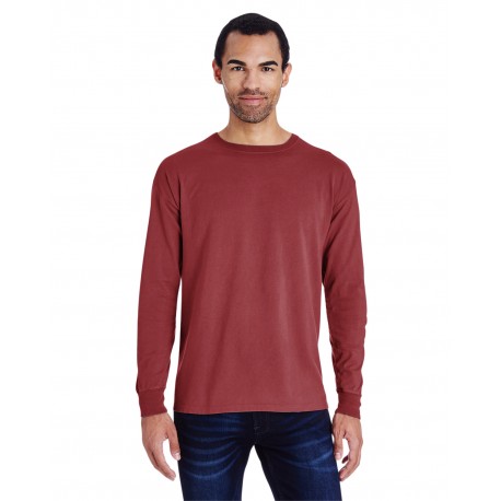 GDH200 ComfortWash by Hanes GDH200 Unisex Garment-Dyed Long-Sleeve T-Shirt CAYENNE