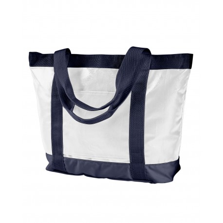 BE254 BAGedge BE254 All-Weather Tote WHITE/ NAVY