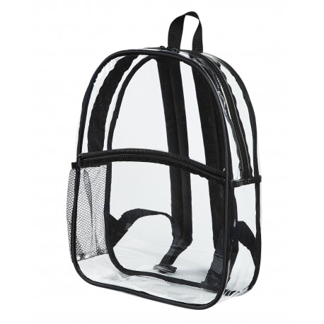 BE259 BAGedge BE259 Clear Pvc Backpack BLACK