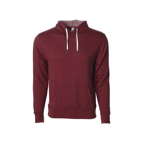 PRM90HT Independent Trading Co. PRM90HT Unisex Midweight French Terry Hooded Pullover Sweatshirt BURGUNDY HEATHER